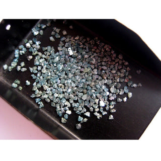 5 Carats 1mm To 2mm Blue Undrilled Uncut Diamond Loose, Rough Raw Diamond Chips For Jewelry