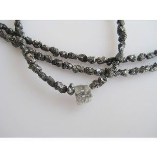 Diamond Necklace, Monogram Necklace, 6mm Monogram Initials, Personalized Jewelry, Diamond Initials, Black Diamond Tumbles, 16 Inch Strand
