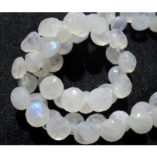 Rainbow Moonstone/ Moonstone Beads/ Onion Briolette/ Faceted Moonstone/ 8mm Each/ 26 Pieces/ 5Inch Half Strand
