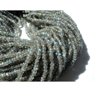 Labradorite Beads, Wholesale beads, 5 Strands, 3mm Beads, Faceted Rondelle, Gemstone Beads, 13 Inch Strand