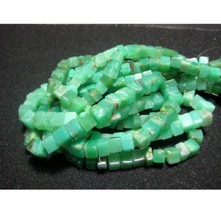 Chrysoprase Box Beads/ Gemstone Beads/ 7mm To 8mm Beads - Half Strand 8 Inches - 35 Pieces