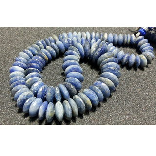 Sapphire German Cut Faceted Rondelles Disc Beads, Size 5mm To 14mm, 8 Inch Half Strand, 60 Pieces