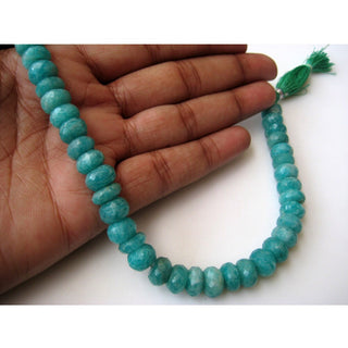 Amazonite Rondelle Bead, Faceted Rondelle Beads, Gemstone Beads, 9mm Beads, 8 Inch Strand, 32 Pieces Approx