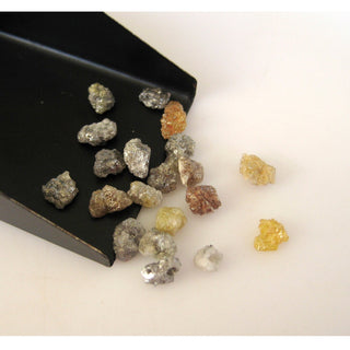 Wholesale Diamond Lot, Multicolored Rough Diamonds, Raw Diamonds, Natural Diamond, Uncut Diamond, 10 Pieces, 5mm Each Approx