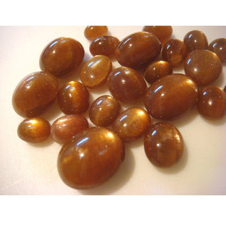 5 Pieces/20 Pieces 13mm To 18mm Natural Sunstone Smooth Oval Shaped Loose Cabochons, Sunstone Star Cabochon, SKU-GFJ