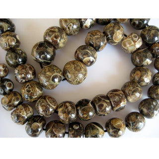 Jasper Bead, Picture Jasper, Jasper Rondelle, Rondelle Beads, 9mm To 12mm Beads, 8 Inch Half Strand