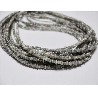 Raw Diamonds, Conflict Free Diamond, Rough Diamonds, Disc Beads, 1mm To 2mm Beads, 16 Inch Strand