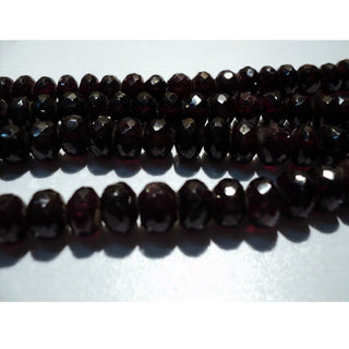 Garnet Rondelles/ Faceted Rondelle Beads/ Rondelle Beads/ 7.5mm Each - 11 Inch Strand - 55 Pieces Approx