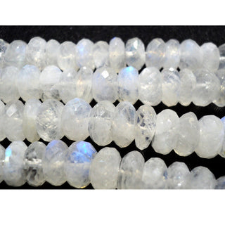 Rainbow Moonstone Rondelle Beads, 8mm Beads, Faceted Rondelle Beads,7 Inch Half Strand