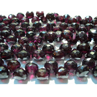 Garnet - Garnet Micro Faceted Onion Shaped Briolettes - 7x7mm Each Approx - 28 Pieces Approx