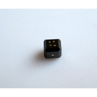 5.5mm/2.58CTW Laser Cut Black Diamond Dice 18 KT Gold Filled Natural Diamond, Diamond Dice