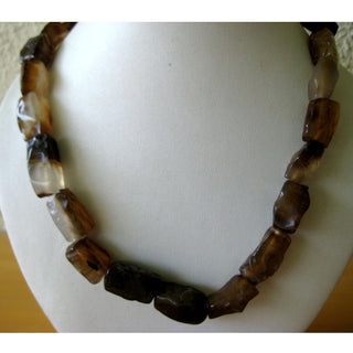 Onyx Nuggets - 21mm To 15mm Brown Onyx Nuggets - Natural Rough - Direct From The Mines - 18 Inch Strand