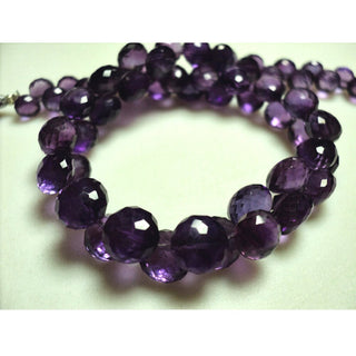 Natural Amethyst Onion Shaped Faceted Briolette 6mm To 10mm Amethyst Onion Beads 34 Pieces 4 inch Half Strand