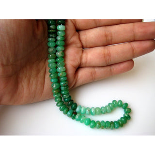Chrysoprase Rondelle Beads, Shaded Chrysoprase Rondelle Beads, 8mm Beads, Half Strand 8 Inches, 46 Pieces