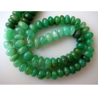 Chrysoprase Rondelle Beads, Shaded Chrysoprase Rondelle Beads, 8mm Beads, Half Strand 8 Inches, 46 Pieces