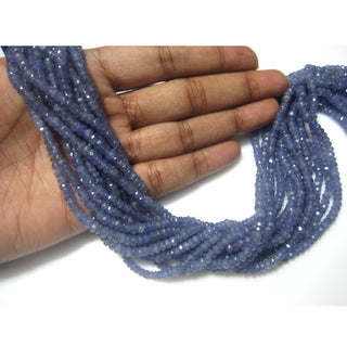 Tanzanite Beads/ Faceted Rondelles/ Rondelle Beads, 4mm Each, 13 Inch Full Strand, 145 Pieces Approx