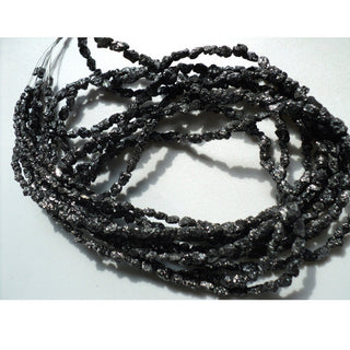 Rough Diamonds, Raw Diamonds, Conflict Free Diamond, Black Diamond, 3mm To 5mm Beads, 16 Inch Strand