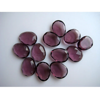 6 Pieces 18mm Each Purple Color Hydro Quartz Rose Cut Loose Cabochons RS16