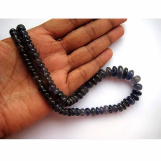 Iolite Rondelles, Rondelle Beads, Iolite Beads, 6mm To 12mm Beads, Wholesale Price, 90 Pieces, 15 Inch Strand