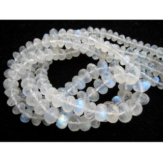 AAAgems, Rainbow Moonstone Rondelle, 9mm To 6mm Beads, Faceted Rondelle Beads, 8 Inch Half Strand, 45 Pieces Approx