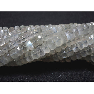 African Moonstone Rondelle Beads, Faceted Rainbow Moonstone Beads, 8mm To 9.5mm Moonstone Beads, 7 Inch/14 Inch Strand, GDS1