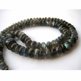 Labradorite Beads, Blue Fire Gem Stone, 6mm To 10mm  Beads, Rondelle Beads, Gemstone Beads, 13 Inch Strand