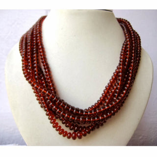 Hessonite Garnet - AAAgems - Rondelle Beads - 8mm To 5mm Beads - 8 Inch Half Strand - 56 Pieces Approx