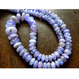 Tanzanite Beads, Tanzanite Jewelry, Rondelle Beads, 5mm To 11mm Each, 18 Inch Full Strand, 130 Pieces Approx