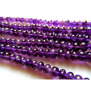 Amethyst Beads, Aaa gems, African Amethyst Rondelles, 6mm To 15mm Beads, 55 Pieces Approx, 13 Inch Strand