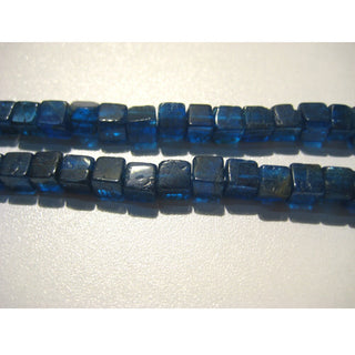 Blue Apatite Gemstone - Plain Box Beads - Apatite Wholesale beads - Approx 3-5mm Each - 8 Inches Half Strand