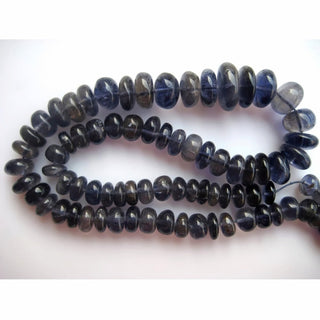 Iolite Rondelles, Rondelle Beads, Iolite Beads, 6mm To 12mm Beads, Wholesale Price, 90 Pieces, 15 Inch Strand