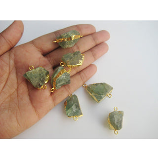Raw Apatite Connector, Raw Gemstone Connectors, Natural Apatite Connectors, Apatite Rough, 5 Pieces, 22mm To 28mm Approx