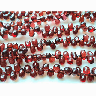 Garnet Beads, Tear Drop beads, Briolette Beads, 6x4mm Beads, AAA Beads, 4.5 Inch Half Strand, 40 Pieces Approx