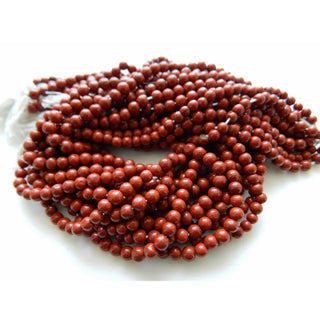 5 Strands Red Jasper Beads Plain Rondelle Beads 4mm Each Wholesale Lot 13.5 Inches Each