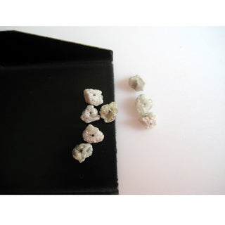 1 Piece 5mm Drilled White Color Raw Rough Diamond, Natural Raw Rough Uncut Diamond Loose For Jewelry