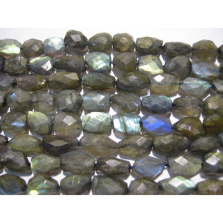 Labradorite Tumbles, 15mm To 20mm Beads, Blue Gem Stone, Faceted Beads, High Quality Beads, 12 Inch Strand