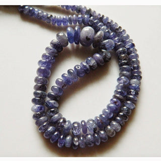 Tanzanite Beads, Tanzanite Jewelry, Rondelle Beads, 5mm To 11mm Each, 18 Inch Full Strand, 130 Pieces Approx