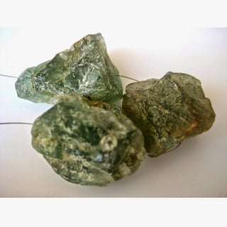 Raw Apatite Stone, Apatite Rough Stone, Large 1mm Hole Apatite GemStone, Raw Gemstones, 3 Pieces, 22 To 25mm Each