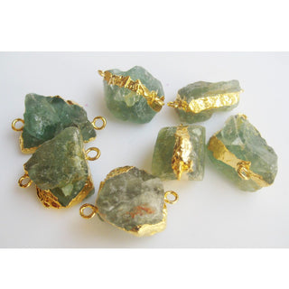 Raw Apatite Connector, Raw Gemstone Connectors, Natural Apatite Connectors, Apatite Rough, 5 Pieces, 22mm To 28mm Approx