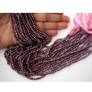 5 Strands, Wholesale Mystic Garnet, Original Gemstone, Micro Faceted Rondelle Beads, 3.5mm Beads, 13 Inches Each