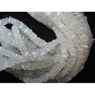 Rainbow Moonstone - 16 Inches Strand - Finest Quality Blue Flashy Rainbow Moonstone Square Heishi Beads Size 5 - 6mm approx,