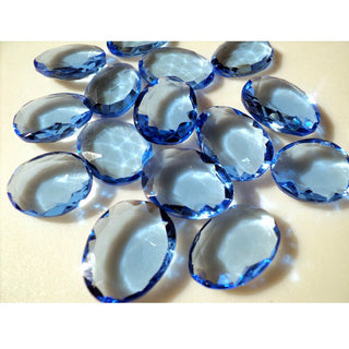 5 Pieces 13x17mm To 15x20mm Each Hydro Quartz Lab Created Rose Cut Tanzanite Color Polki Loose Cabochons RS19