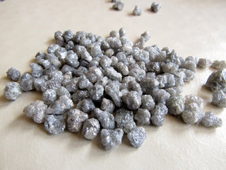 1 Piece Grey Color Raw Rough Uncut Diamond Loose, 7mm To 8mm Approx Perfect for Prong Settings Diamonds For Jewelry
