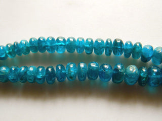 Blue Apatite Beads, Plain Rondelles, 5.5mm To 13mm Rondelle Beads , 18 Inch Strand, 110 Pieces Approx