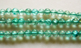 Apatite Smooth Round Beads, Blue Apatite Beads, Green Apatite, 3.5mm Beads, 13 Inch Strand, Sold As 1 Strand/5 Strand, GFJP