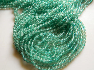 Apatite Smooth Round Beads, Blue Apatite Beads, Green Apatite, 3.5mm Beads, 13 Inch Strand, Sold As 1 Strand/5 Strand, GFJP