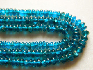 Apatite Rondelles, Blue Apatite Beads, 6mm To 7mm Beads, 7 Inch Half Strand