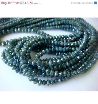 2 Beads/10 Beads  3mm Blue Diamonds Faceted Diamond Beads, Conflict Free Natural Diamonds Loose, Irradiated Blue diamond Beads