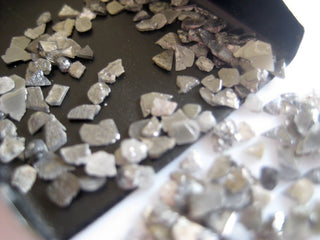 5 Carat Weight 2mm To 5mm Natural Grey Diamond Slices, Grey Rough Raw Diamond Chips For Jewelry