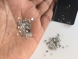 5 Carat Weight White Color Natural Uncut Diamond Slices, 2mm To 5mm Approx White Raw Rough Diamond Chips